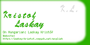 kristof laskay business card